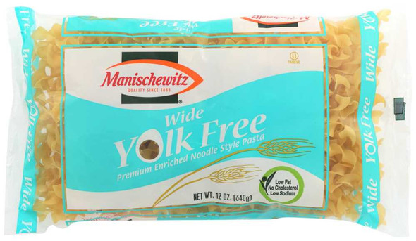 MANISCHEWITZ: Yolk Free Wide Noodles, 12 oz New