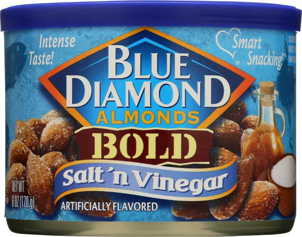 BLUE DIAMOND: Bold Almonds Salt 'n Vinegar, 6 oz New