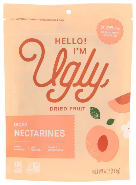 HELLO IM UGLY: Upcycled White Nectarines, 4 oz New