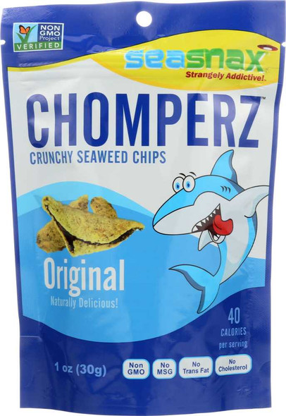SEA SNAX: Chip Seaweed Chomperz Original, 1 oz New