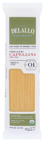 DELALLO: Organic Capellini, 1 lb New