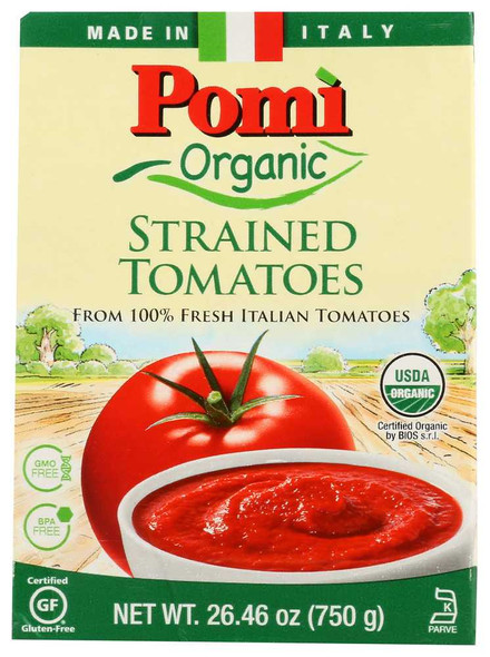 POMI: Tomatoes Strained Organic, 26.46 oz New