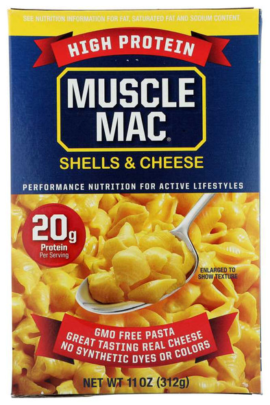 MUSCLE MAC: Shells and Cheese High Protein, 11 oz New