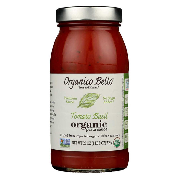 ORGANICO BELLO: Organic Pasta Sauce Tomato Basil, 25 Oz New