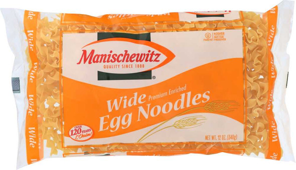 MANISCHEWITZ: Noodle Egg Wide, 12 oz New
