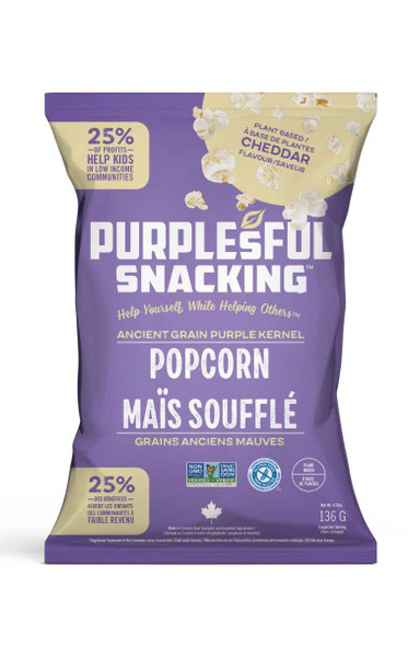 PURPLESFUL: Vegan Cheddar Popcorn, 4.79 oz New