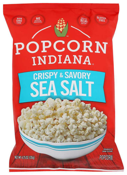 POPCORN INDIANA: All Natural Popcorn Sea Salt, 4.5 oz New