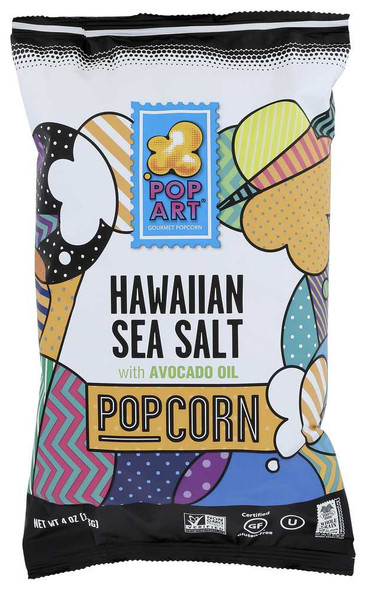 POP ART: Popcorn Sea Salt With Avocado Oil, 4 oz New