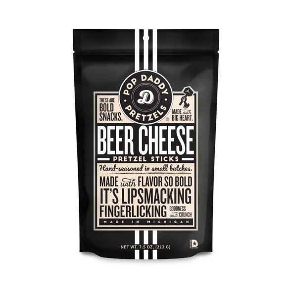 POP DADDY POPCORN & PRETZ: Beer Cheese Pretzels, 7.5 oz New