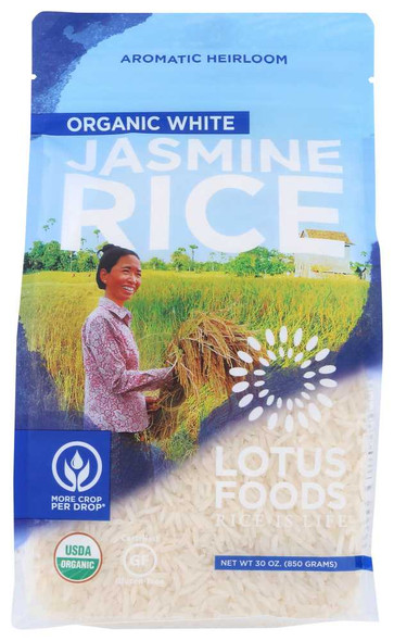 LOTUS FOODS: Organic White Jasmine Rice, 30 oz New