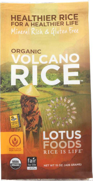 LOTUS FOODS: Rice Volcano Brown and Red Heirloom Rices, 15 oz New
