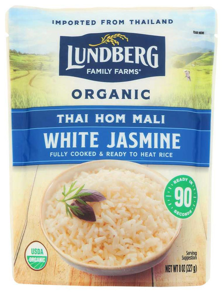 LUNDBERG: White Jasmine Thai Hom Mali Rice, 8 oz New