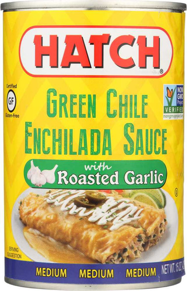 HATCH: Green Chile Enchilada Sauce with Roasted Garlic, 14 oz New