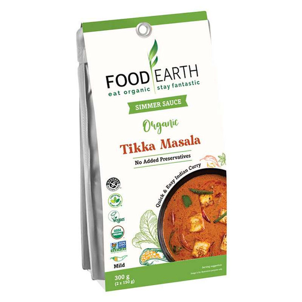 FOOD EARTH: Organic Tikka Masala Simmer Sauce, 10.58 oz New