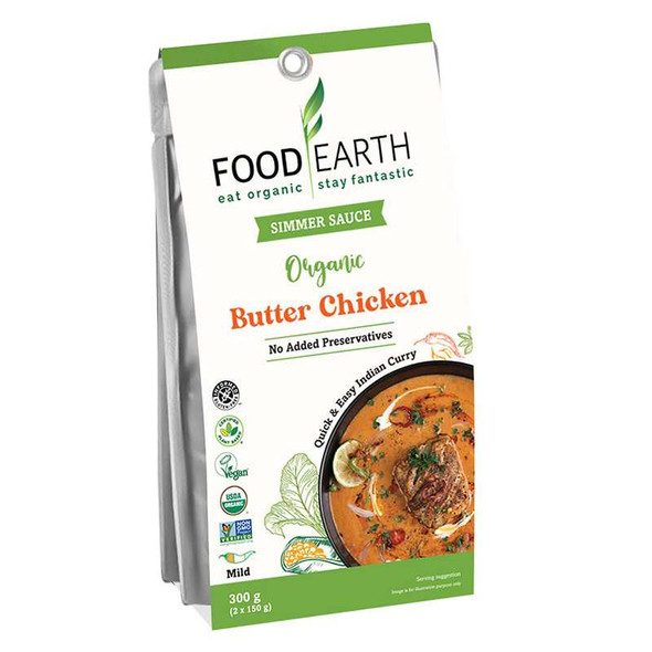 FOOD EARTH: Organic Butter Chicken Simmer Sauce, 10.58 oz New