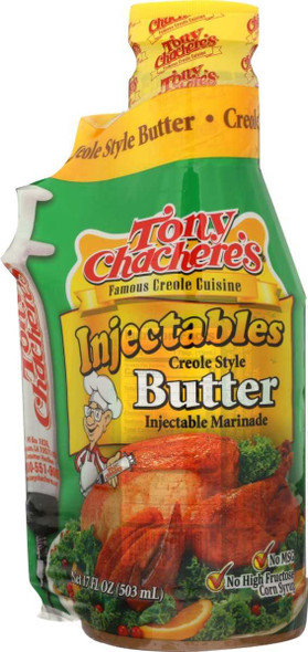 TONY CHACHERES: Creole Style Butter Injectable Marinade, 17 oz New