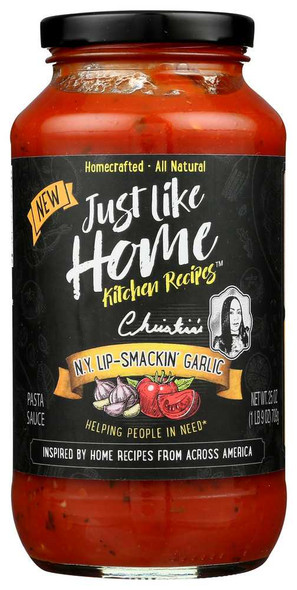 JUST LIKE HOME: Ny Lip Smackin Garlic Sauce, 25 oz New
