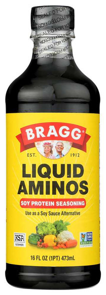BRAGG: Liquid Aminos Natural Soy Sauce Alternative, 16 oz New