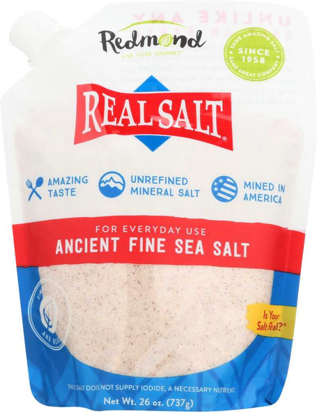 REDMOND: Realsalt Nature's First Sea Salt Fine Salt, 26 oz New