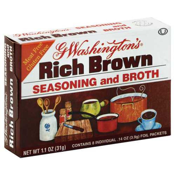 GEORGE WASHINGTON: Broth Seasoning Brown Gluten Free, 1.1 oz New