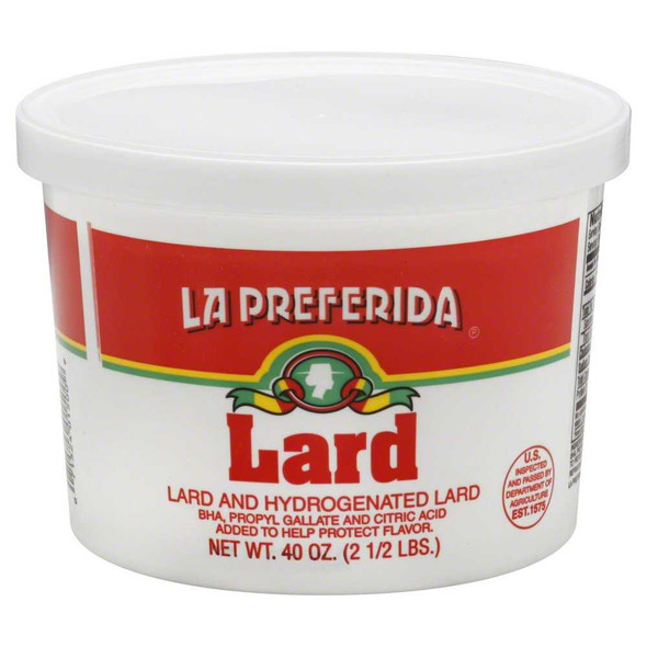 LA PREFERIDA: Lard, 2.5 lb New