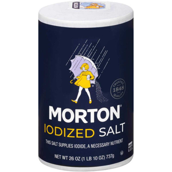 MORTONS: Iodized Salt, 26 oz New