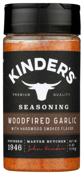 KINDERS: Woodfired Garlic Seasoning, 6 oz New