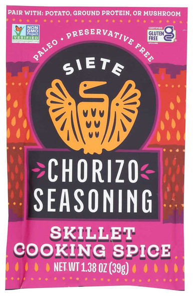 SIETE: Chorizo Seasoning, 1.38 oz New