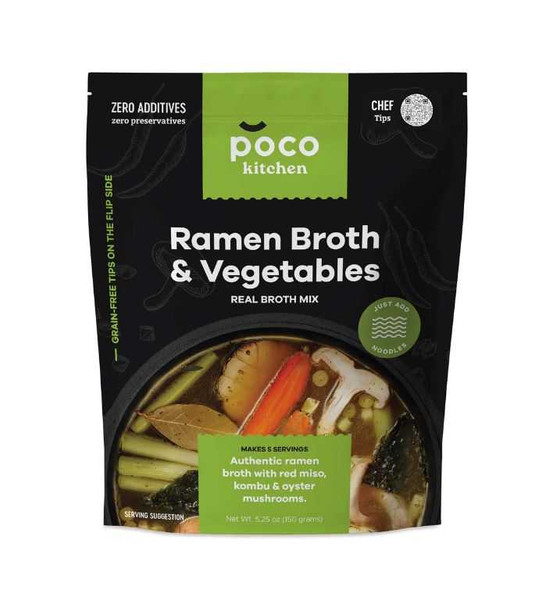 POCO KITCHEN: Ramen Broth and Vegetable Instant Powder Mix, 5.25 oz New