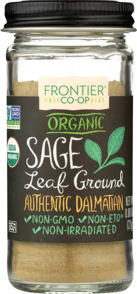 FRONTIER HERB: Bottle Sage Leaf Organic, 0.8 oz New
