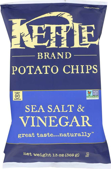 KETTLE FOODS: Chip Potato Seas Salt & Vinegar, 13 oz New