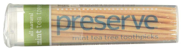 PRESERVE: Mint Tea Tree Toothpicks, 35 pc New