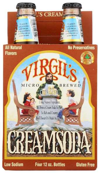 VIRGILS: Cream Soda Micro Brewed, 4 pack, 48 oz New