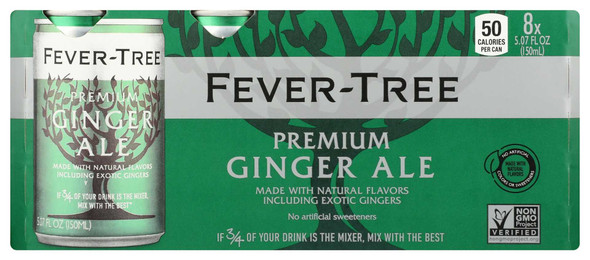 FEVER TREE: Ginger Ale Soda 8Pack, 40.56 fo New