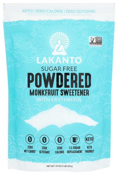 LAKANTO: Sweetener Powdered, 16 oz New