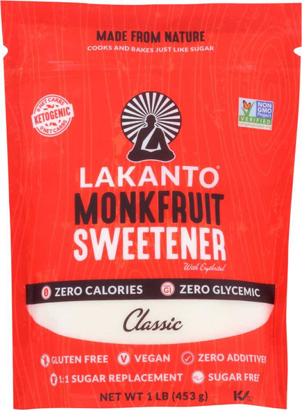 LAKANTO: Sweetener Classic Sugar Free, 16 oz New