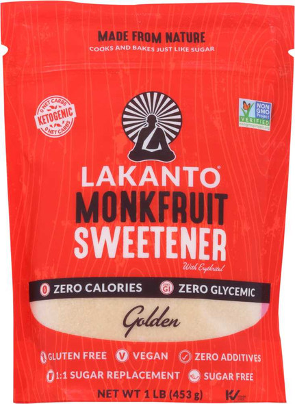 LAKANTO: Sweetener Golden Sugar Free, 16 oz New