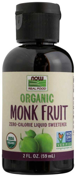 NOW: Organic Monk Fruit Zero Calorie Liquid Sweetener, 2 oz New
