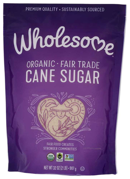 WHOLESOME SWEETENERS: Organic Cane Sugar, 32 oz New