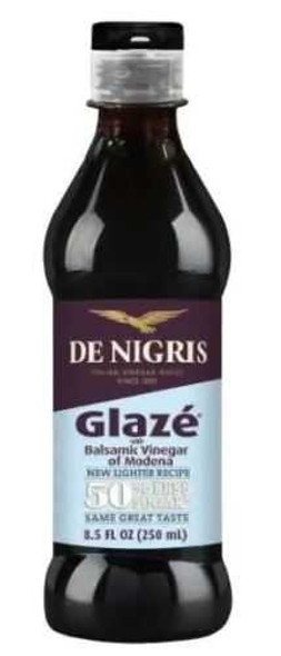 DE NIGRIS: Low Sugar Glaze With Balsamic Vinegar Of Modena, 8.5 oz New