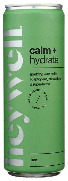 HEYWELL: Calm Hydrate Sparkling Lime Water, 12 fo New
