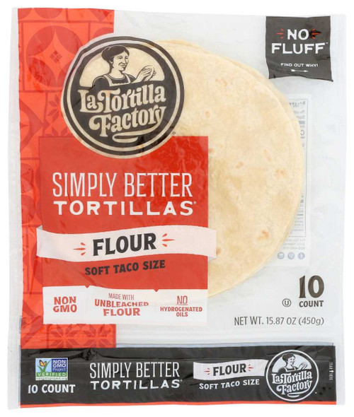 LA TORTILLA FACTORY: Soft Taco Flour Tortillas, 15.87 oz New
