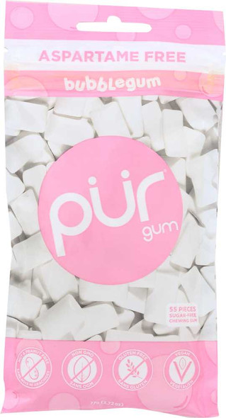 PURE MINTS GUM: Gum Bubblegum Bag, 77 gm New