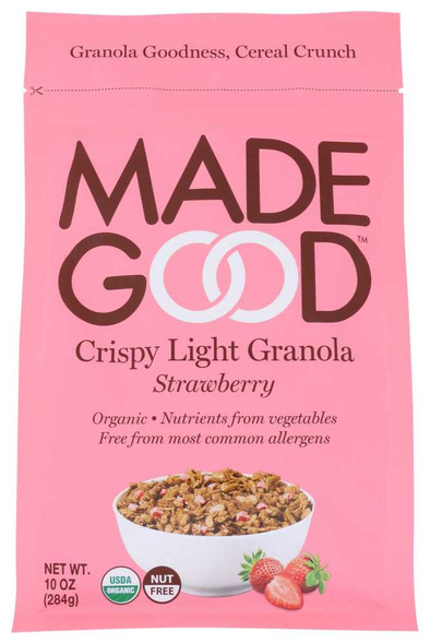 MADEGOOD: Strawberry Crispy Light Granola, 10 oz New