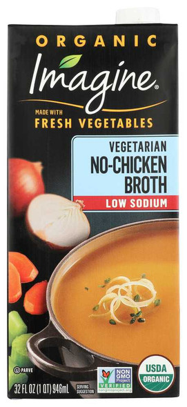 IMAGINE: Low Sodium No Chicken Broth, 32 oz New