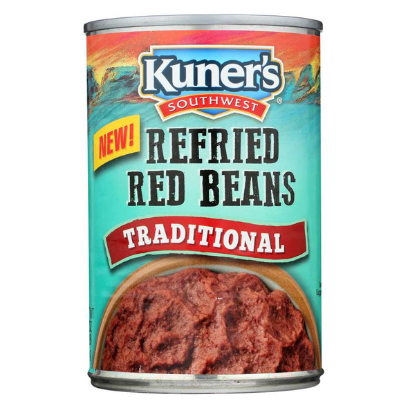 KUNERS: Refried Red Beans Traditional, 16 oz New