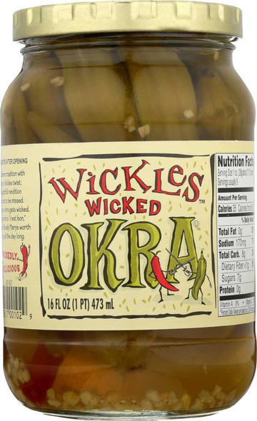 WICKLES: Wicked Okra, 16 oz New