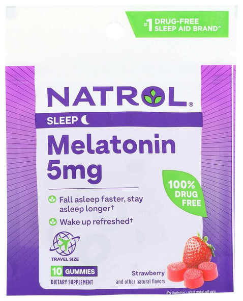 NATROL: Melatonin Gummy 5mg, 10 pc New