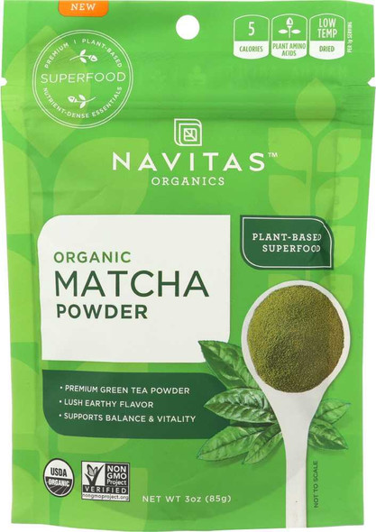 NAVITAS: Matcha Powder, 3 oz New