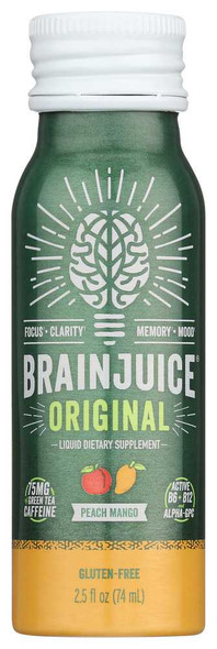 BRAINJUICE: Liquid Nutritional Supplement Energy Shot Alternative Original, 2.5 fl oz New